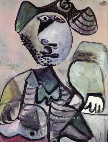 Mann assis accoud Mousquetaire 1972 Kubismus Pablo Picasso Ölgemälde